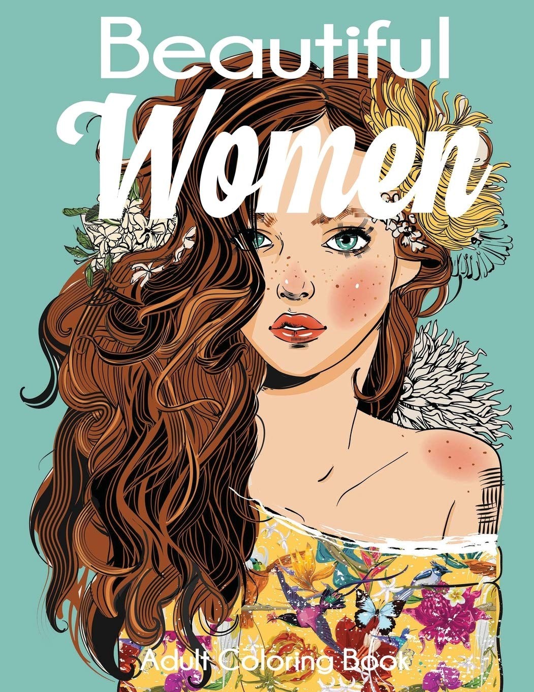 Beautiful Women Adult Coloring Book Dylanna Press paperback Good