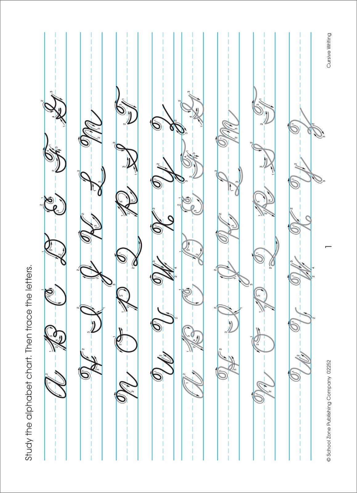 cursive writing practice handwriting book workbooks for Kids Beginners Grade 3 4
