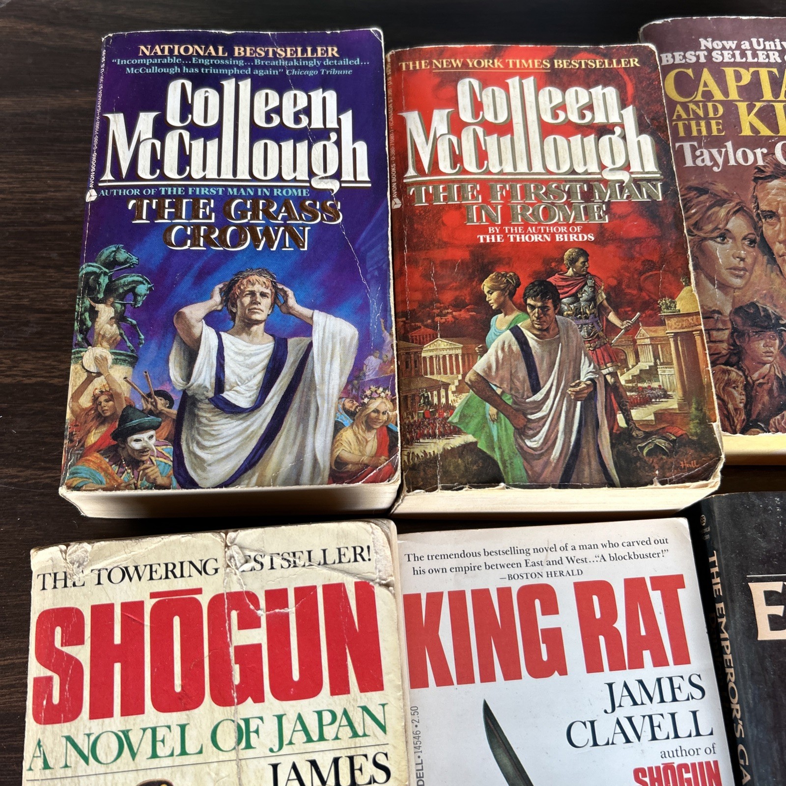 James Clavell Colleen McCullough Damion Hunter Historical Fiction Lot Of 8