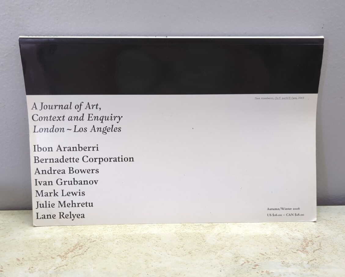 Afterall Autumn/Winter 2006 Issue 14 Journal of Art Context & Enquiry London LA