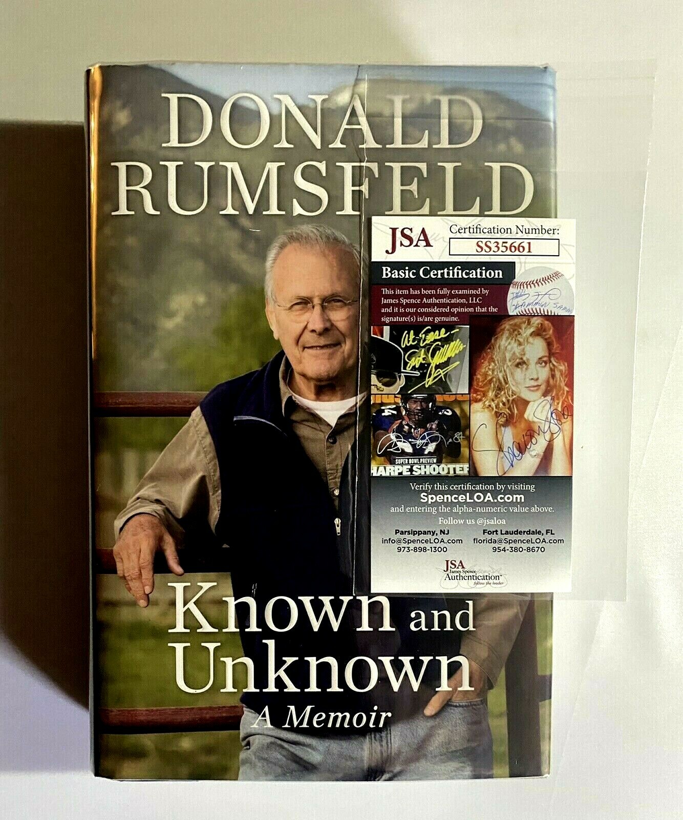Donald Rumsfeld JSA COA Authenticated SIGNED Memoir – Autograph