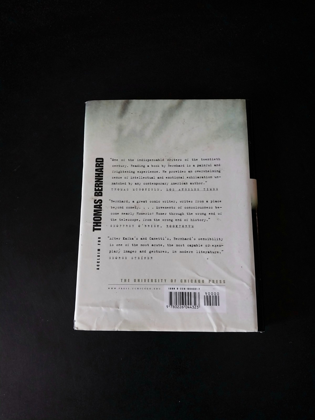 Thomas Bernhard – Three Novellas – Amras Playing Watten Walking – First Printing