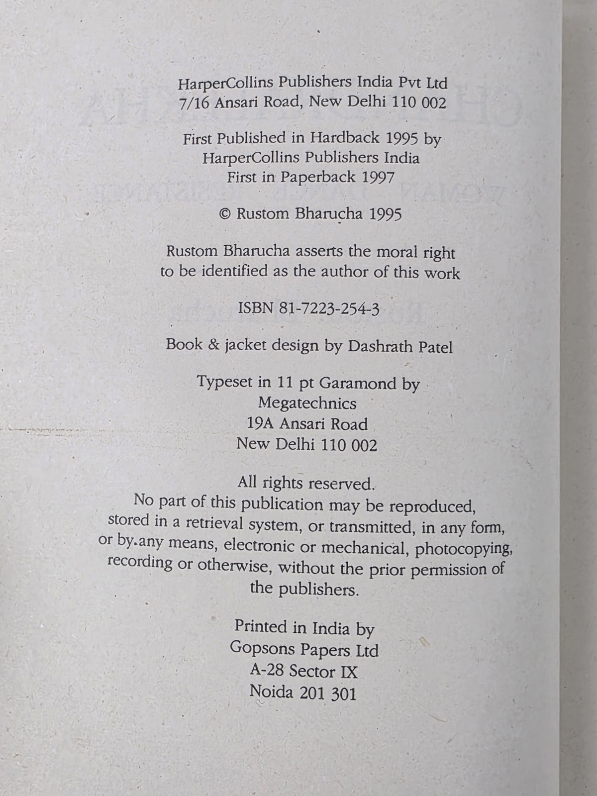 Chandralekha Woman Dance Resistance Rustom Bharucha Dance Art Indian Book