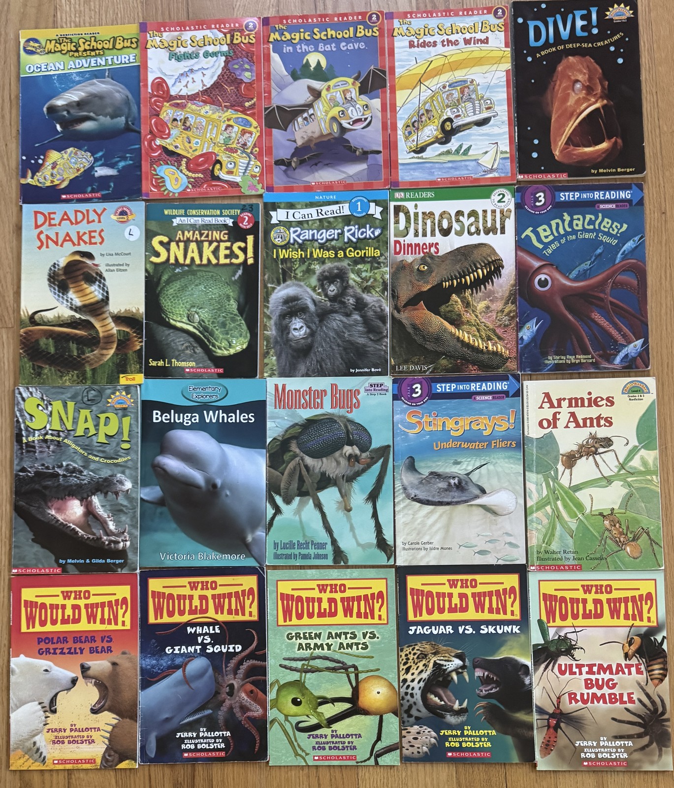 Lot 20 Kids SCIENCE Readers Animals Fish Dinosaurs Magic School