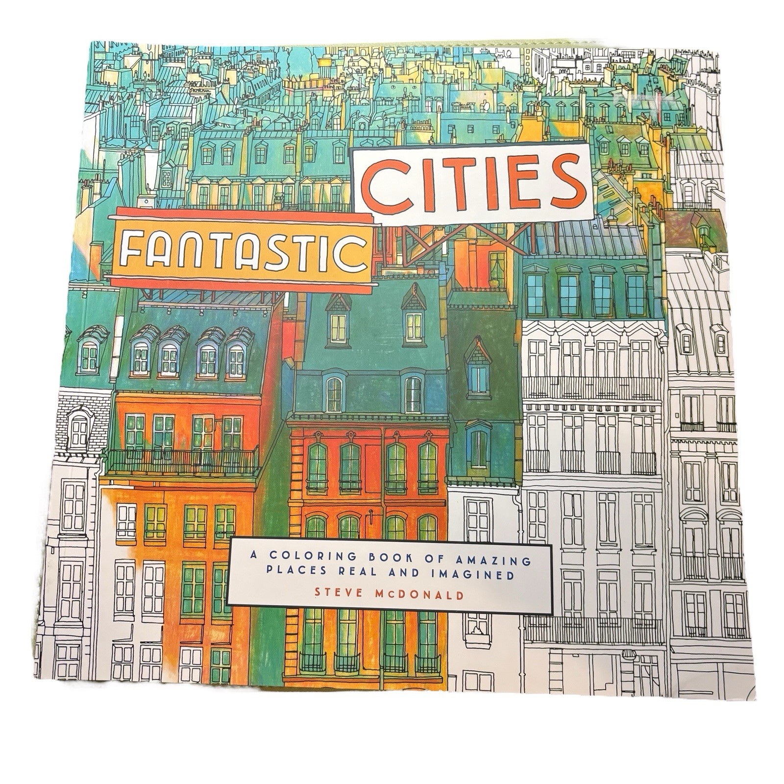 Fantastic Cities Coloring Book by Steve McDonald 58 Coloring Pages