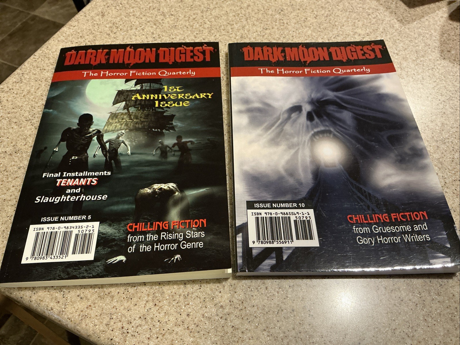 HTF 2011/13 DARK MOON DIGEST Horror Fiction Quarterly Issues #5 (1st Ann.) & #10