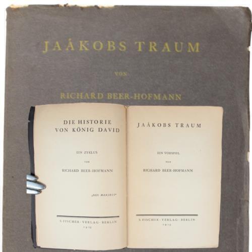 1919 GERMAN PLAY LITERATURE VIENNA MODERN JAAKOBS TRAUM BEER-HOFMANN KING DAVID