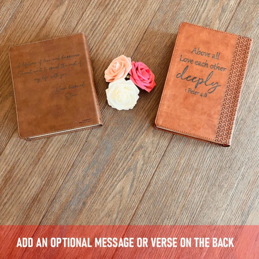 Personalized KJV Study Bible, Daughter of a King Lion Design, Name Engraved