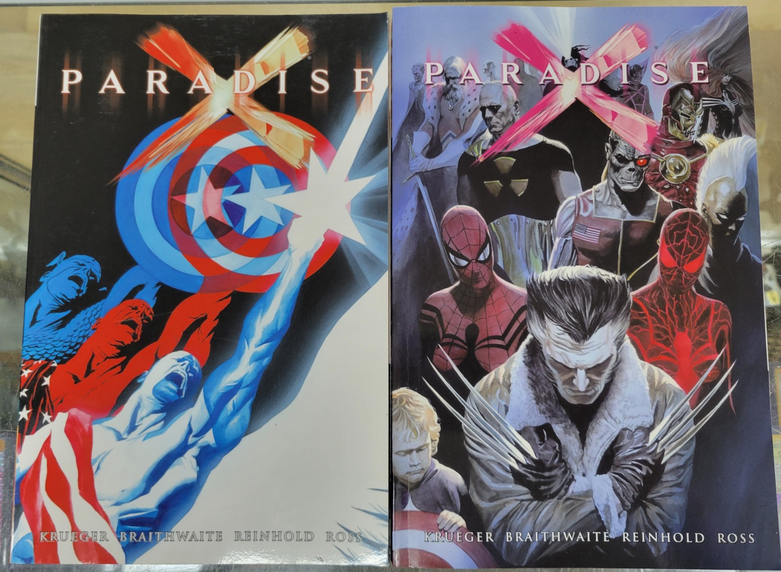 Marvel Paradise X Vol 1-2 TPB Set Alex Ross Krueger Graphic Novels Complete OOP