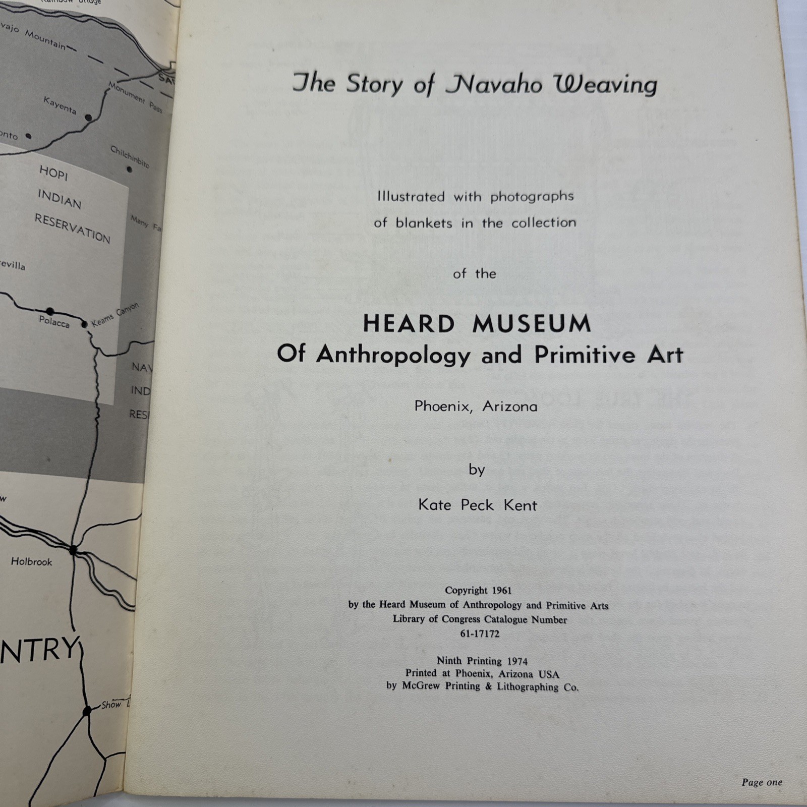 The Story of Navaho Weaving Kate Peck Kent 1974 Illustrated Heard Museum of Anth