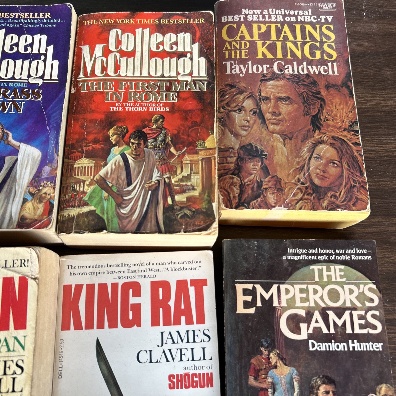 James Clavell Colleen McCullough Damion Hunter Historical Fiction Lot Of 8