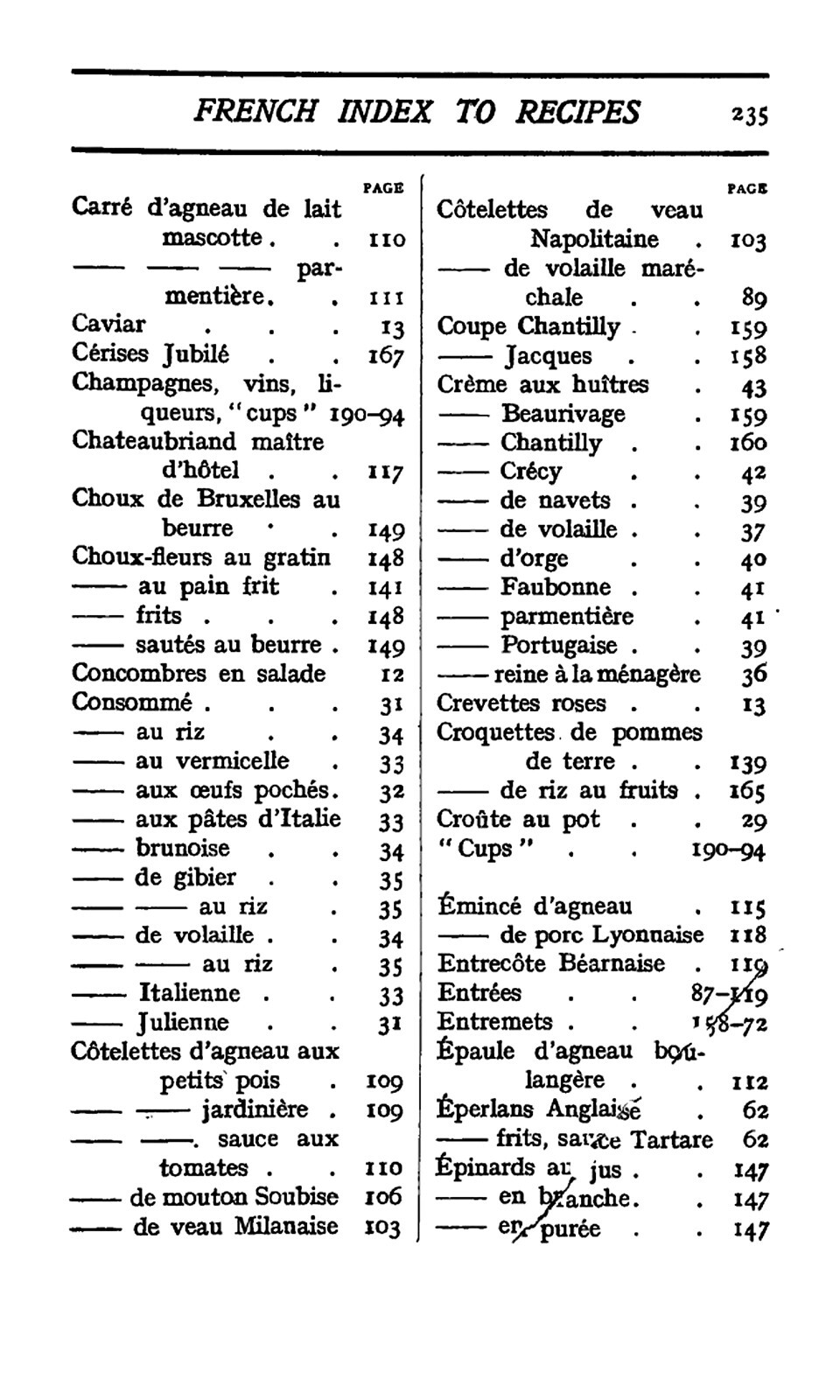 1910 Easy French cookery, containing over 300 economical Recipes 245 Pages
