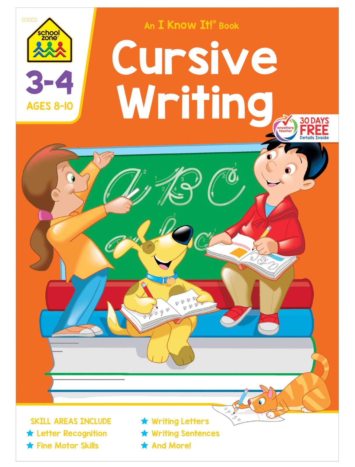 School Zone Cursive Writing Workbook: 32 Pages, 3rd Grade, 4th Grade, Practi…