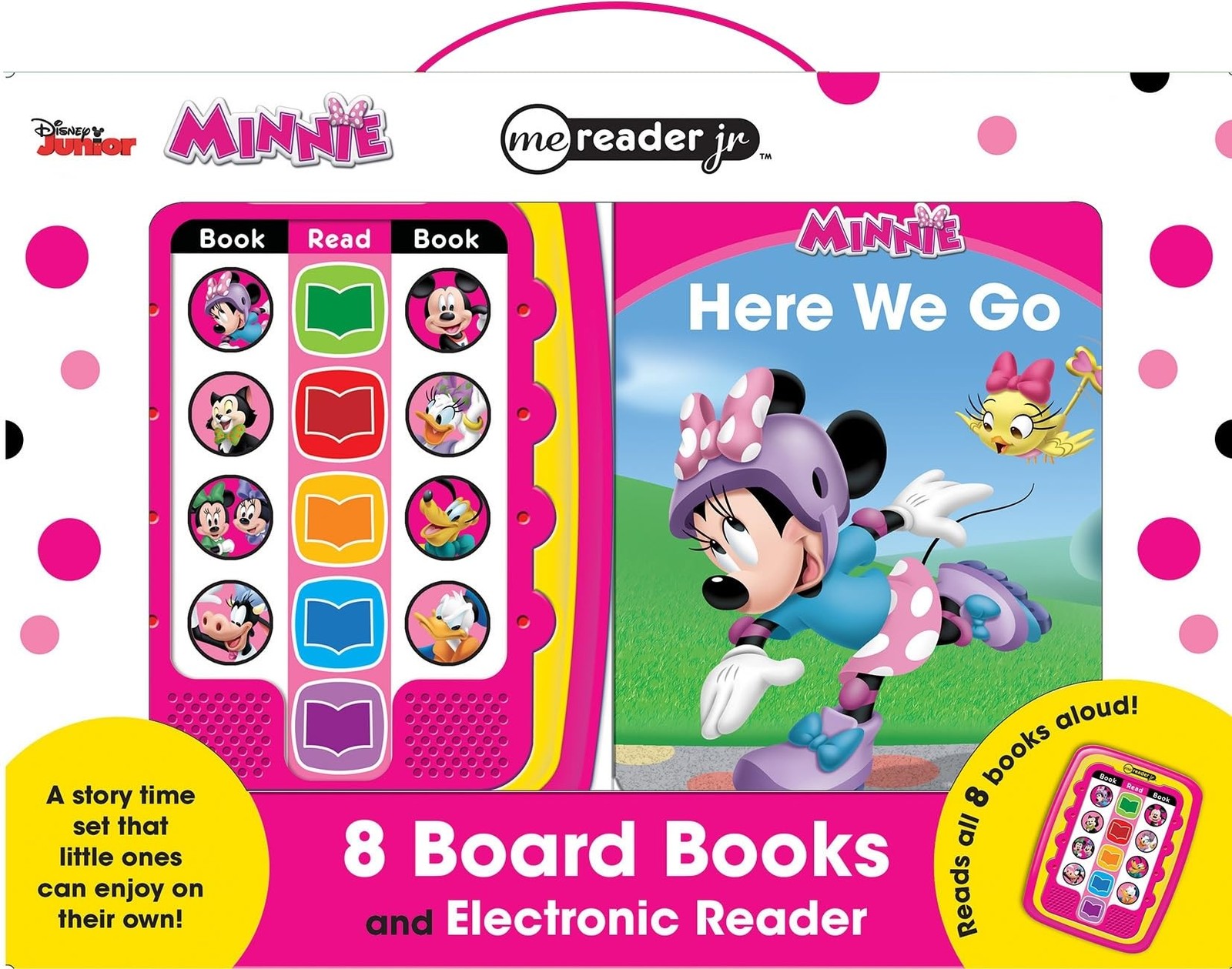 Disney Minnie Mouse Electronic Me Reader Jr 8 Sound Book Library PI Kids