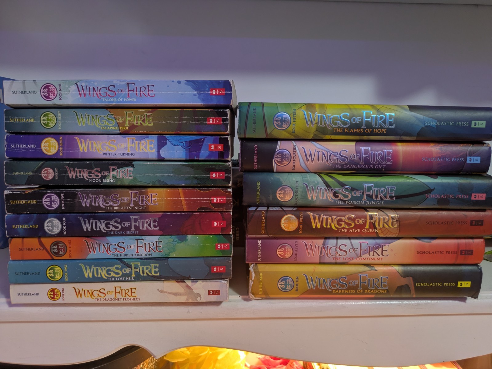 wings of fire book set 1-15 (1-9 paperback 10-15 hardcover)