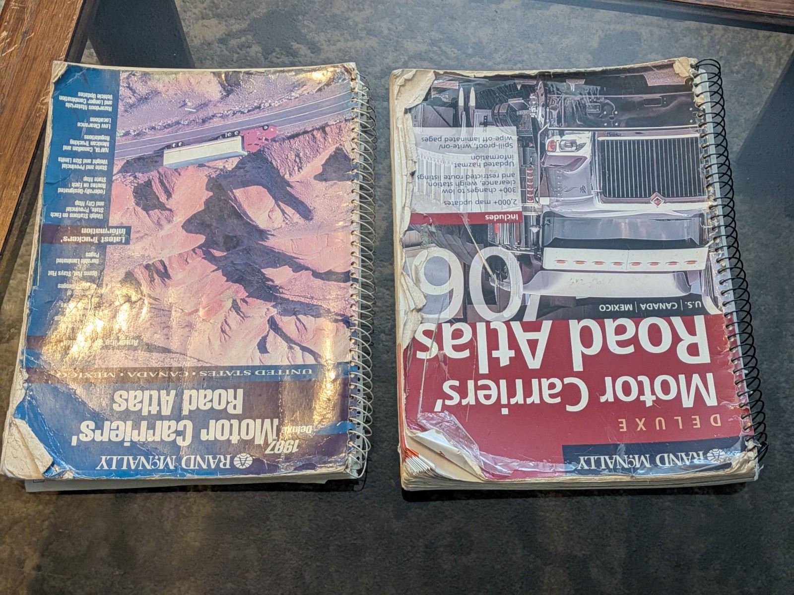 2x LOT Rand McNally 97 + 06 Deluxe Motor Carriers’ Truckers Road Atlas US/Canada