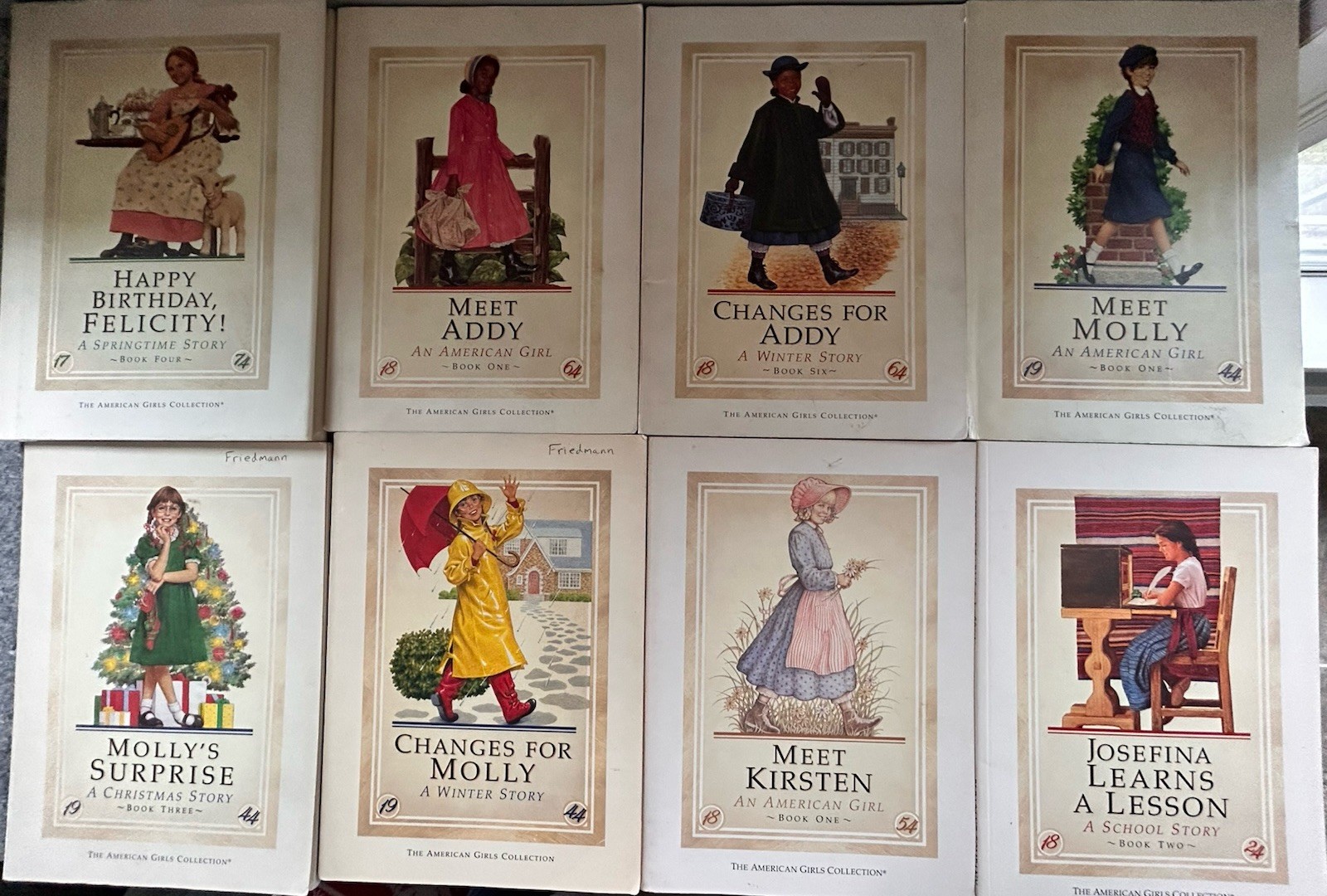 Lot of 8 American Girls Collection Books Pleasant Company Some 1st Ed. 1 HC 7 Pb
