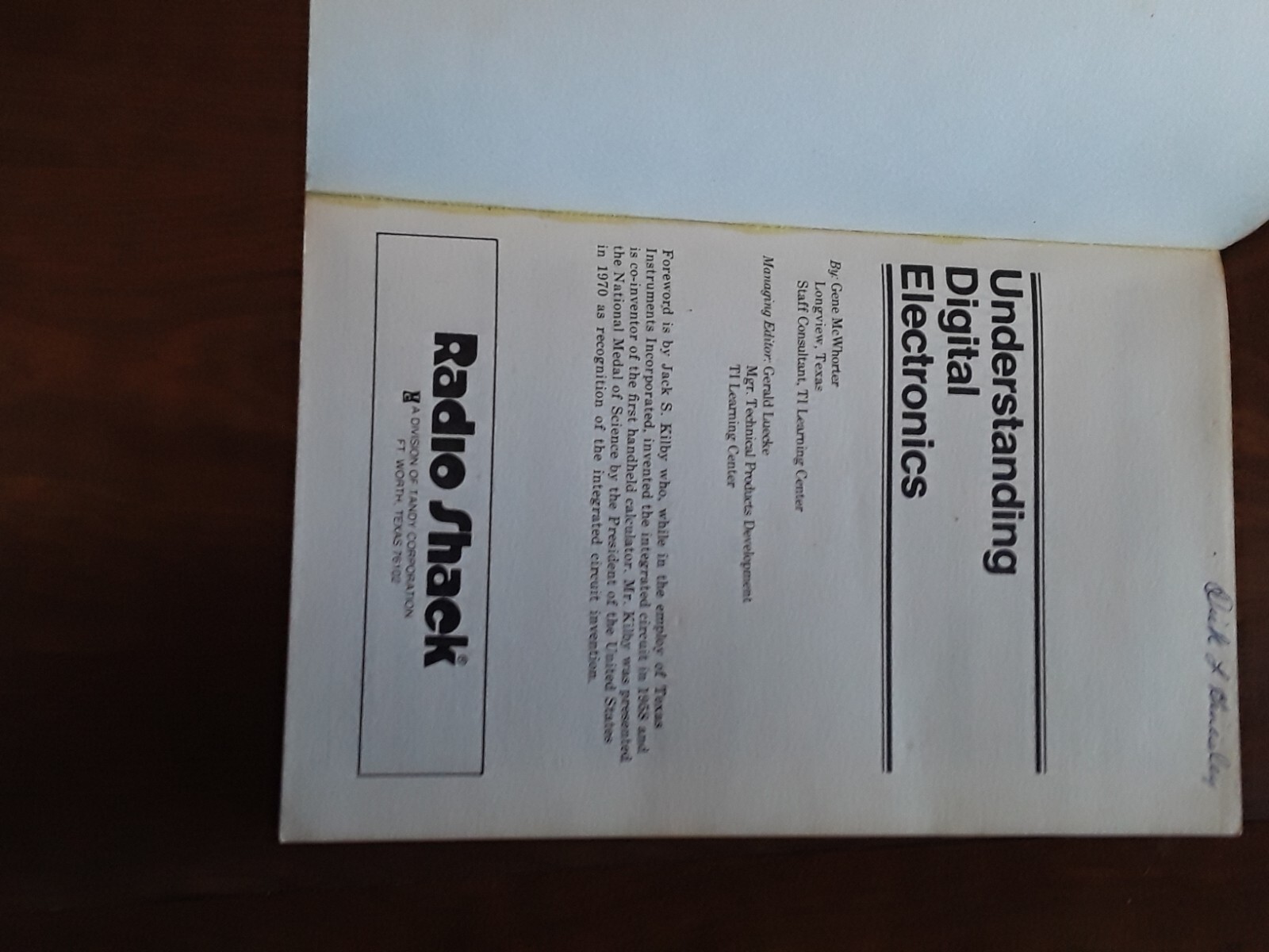 Understanding Digital Electronics by Gene McWhorter -Radio Shack 1986 1st PB