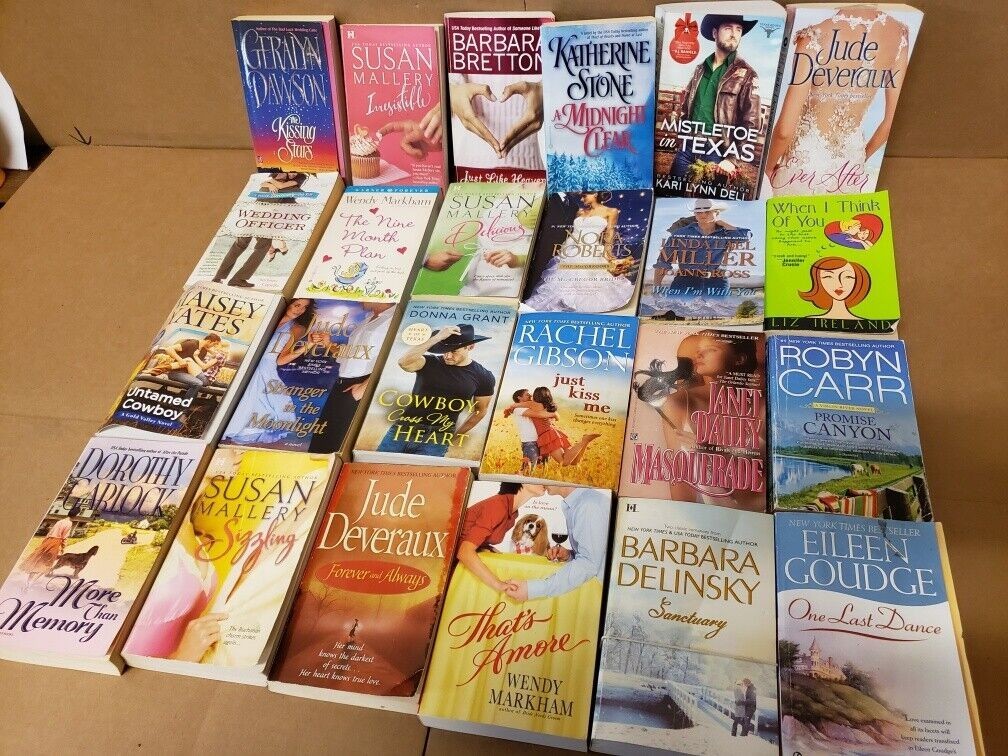 Lot of 18 Romance Paperbacks – Clean Mix