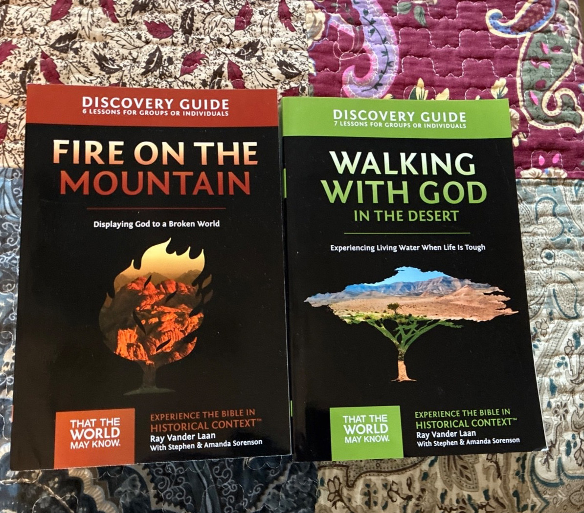 2 Discovery Guides by Ray Vander Laan: WALKING WITH GOD & FIRE ON THE MOUNTAIN