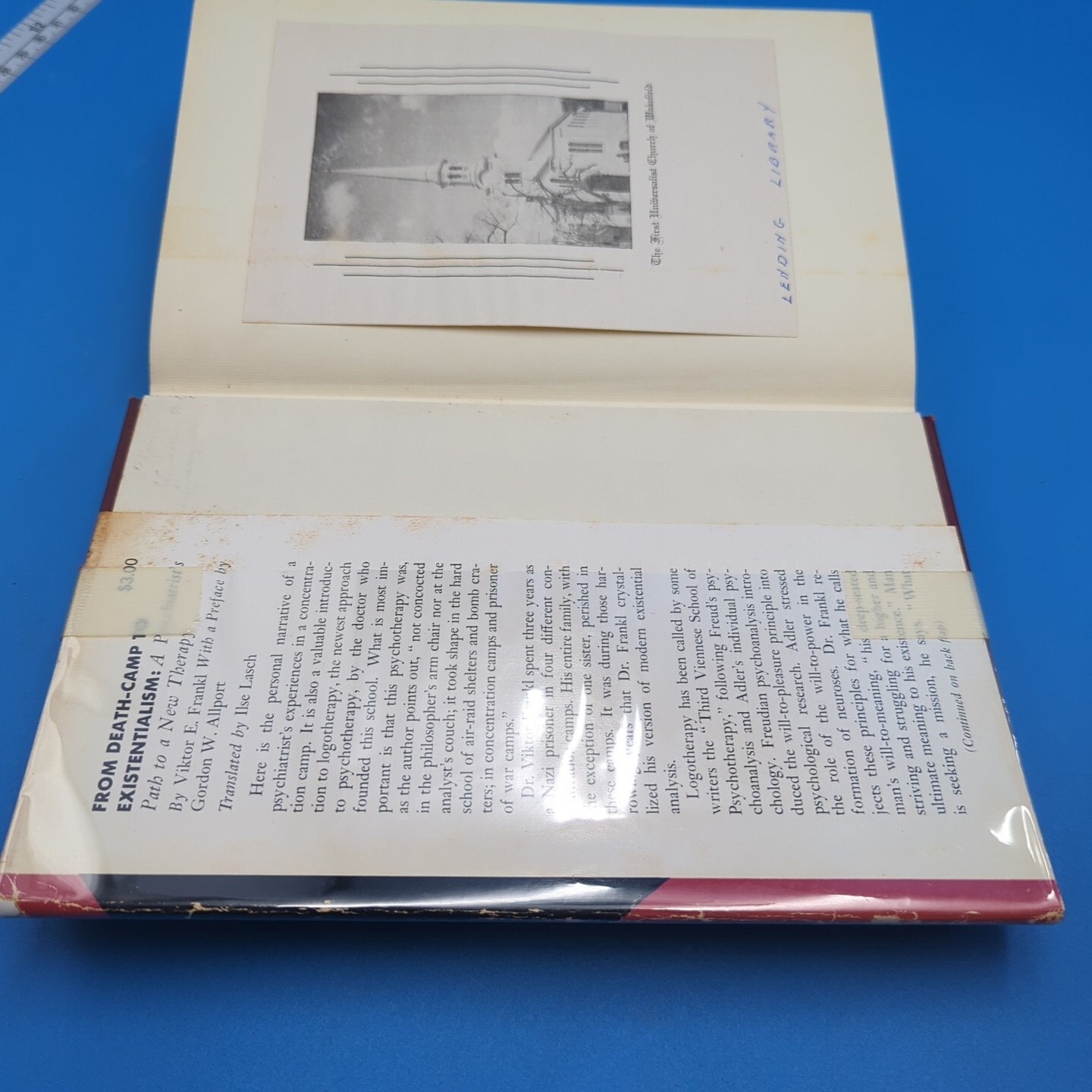 From Death-Camp to Existentialism Viktor Frankl 1959 1st Edition 1st Print HCDJ
