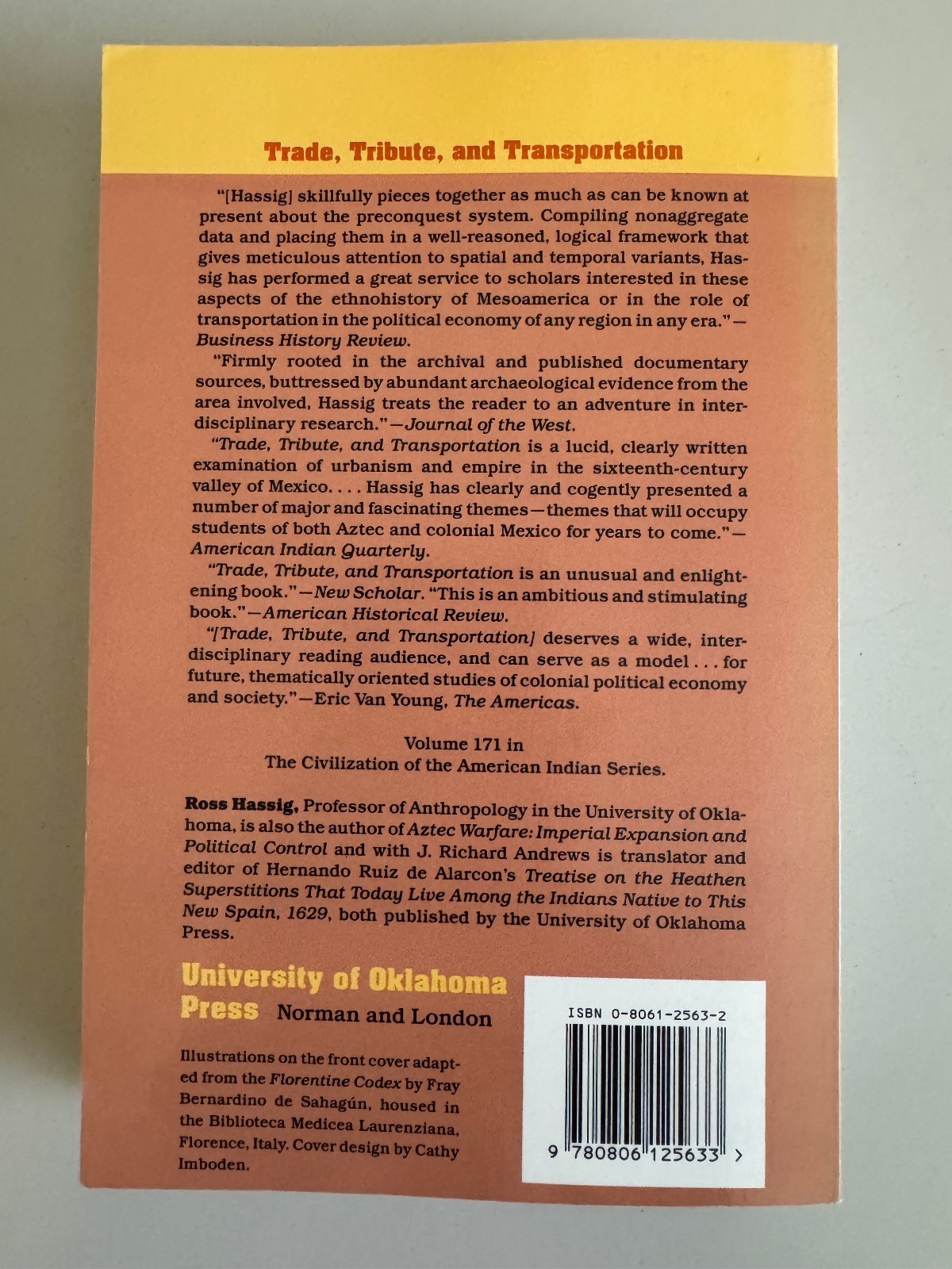 TRADE, TRIBUTE, AND TRANSPORTATION – BY ROSS HASSIG -1993- PAPERBACK BOOK