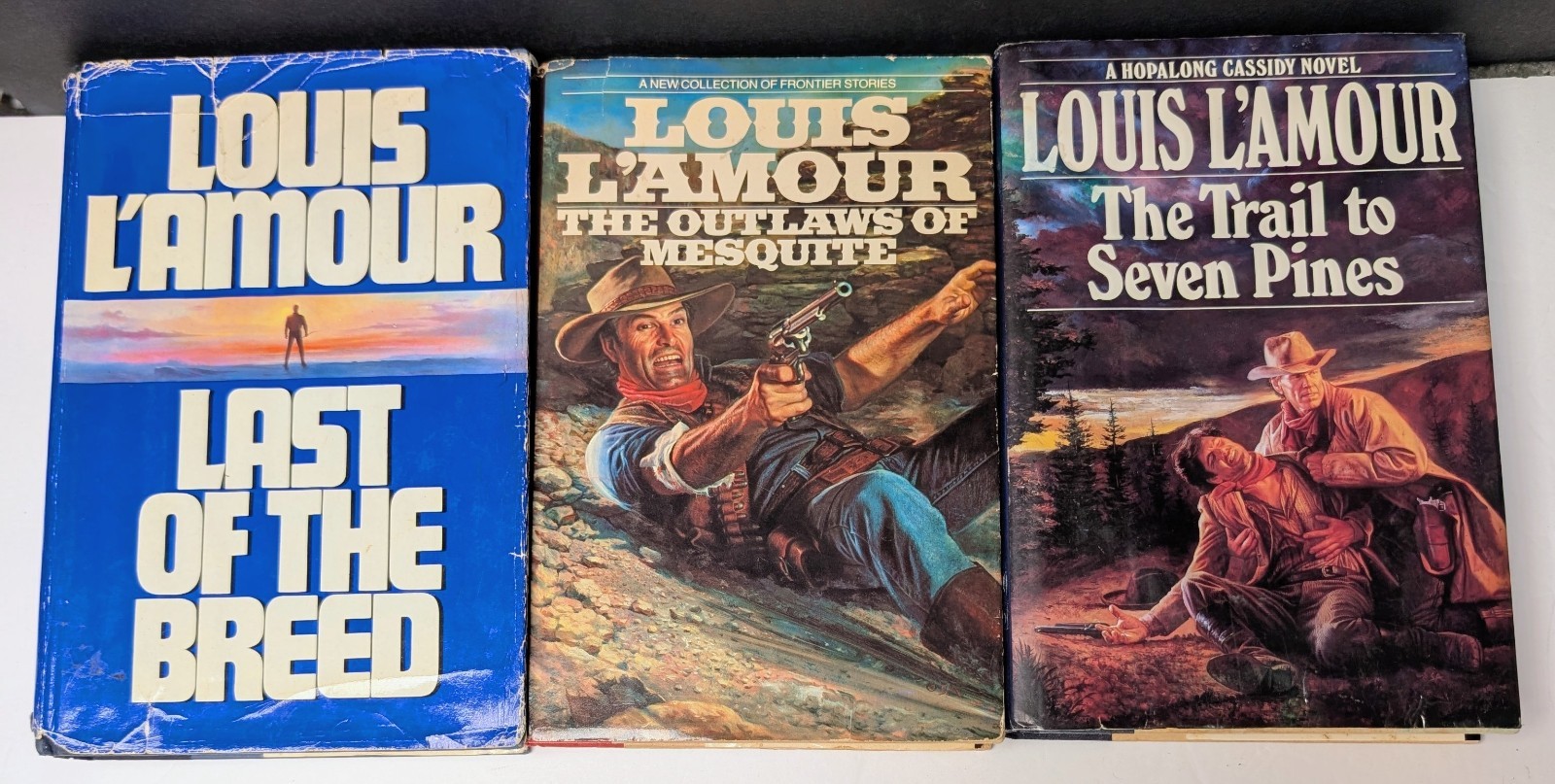 LOUIS L’AMOUR HC Books Lot 3 HOPALONG CASSIDY Frontier Western Survival Novels