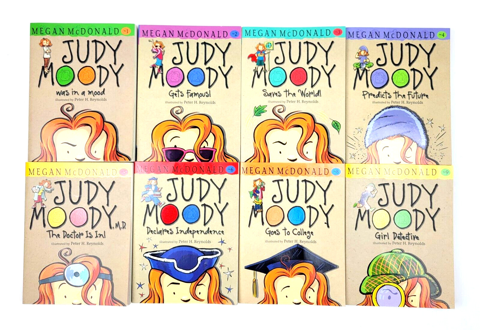 Megan McDonald Judy Moody Lot of 8 Children’s Chapter Books 1-6, 8-9