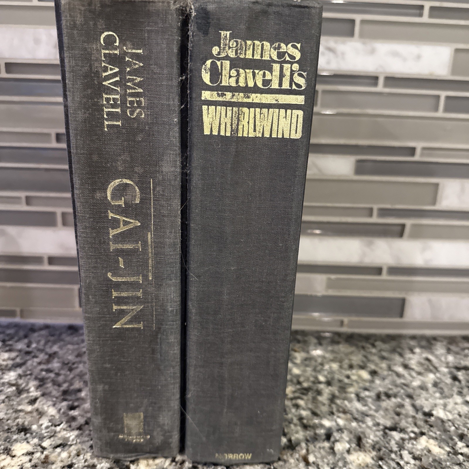 JAMES CLAVELL Hardcover Lot of 2 Whirlwind Gai-Jin Embossed Signature VTG Book
