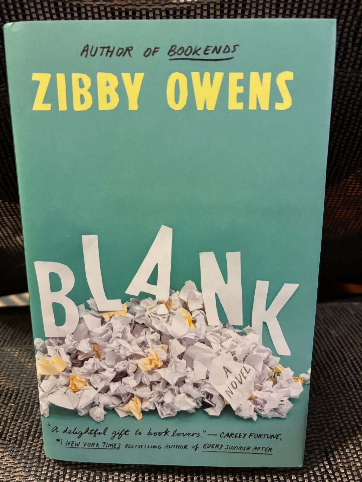 BLANK a novel by Zibby Owens (Hardcover, 2024) First Edition. Author signed