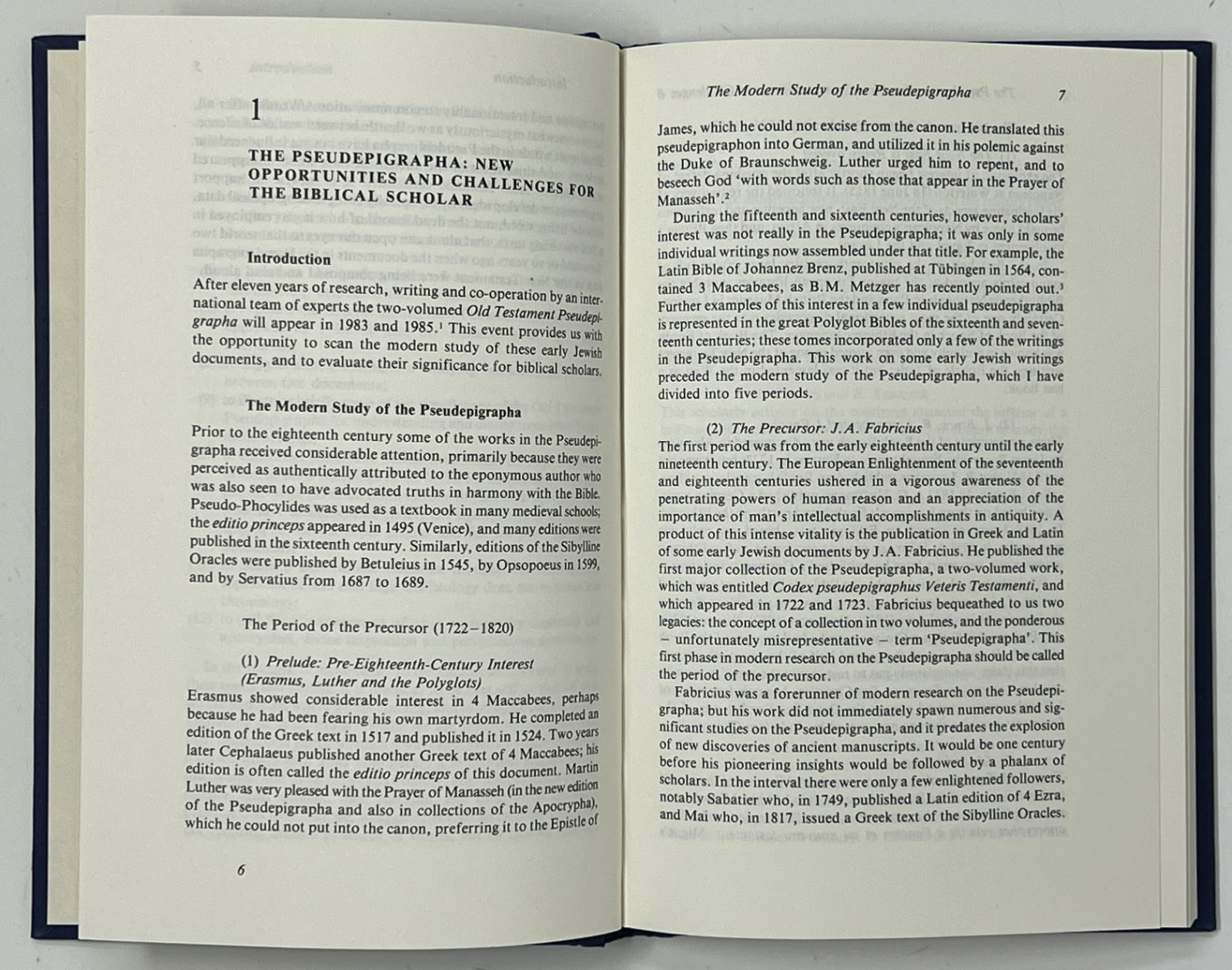 The Old Testament Pseudepigrapha & the New Testament, J. Charlesworth – 1985 HC