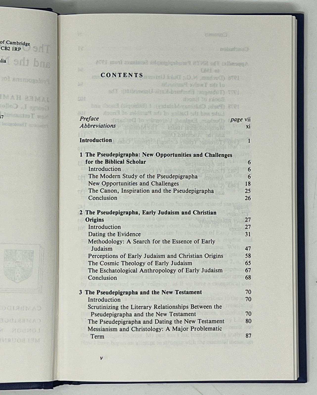 The Old Testament Pseudepigrapha & the New Testament, J. Charlesworth – 1985 HC