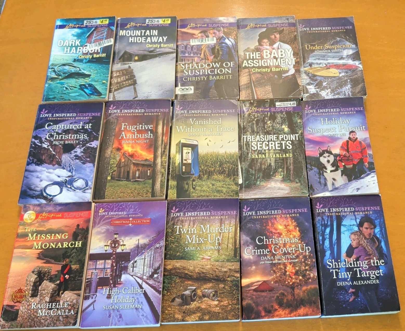 Lot of 15 Romantic Suspense Love Inspired Romance Paperback Mysteries