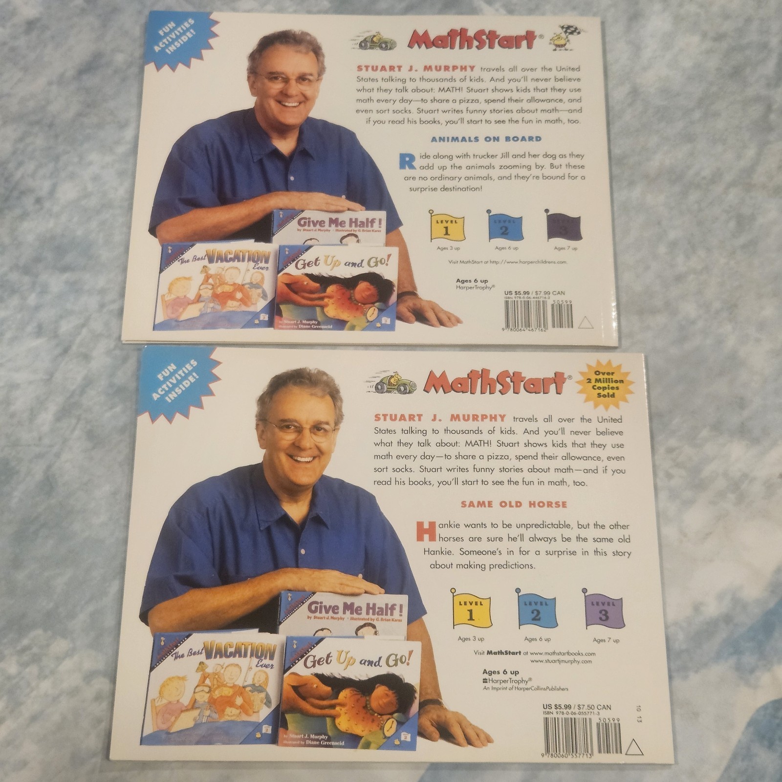 MathStart Level 1 & 2 Book Lot Stuart J Murphy Homeschool Early Math 5 Books
