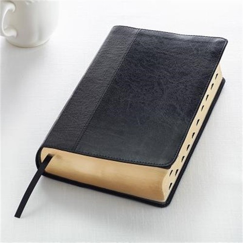 KJV Giant Print Lux-Leather 2-Tone Black (Leather / Fine Binding)