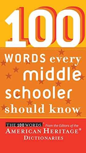 100 Words Every Middle Schooler – Paperback, by Editors of the – Very Good x