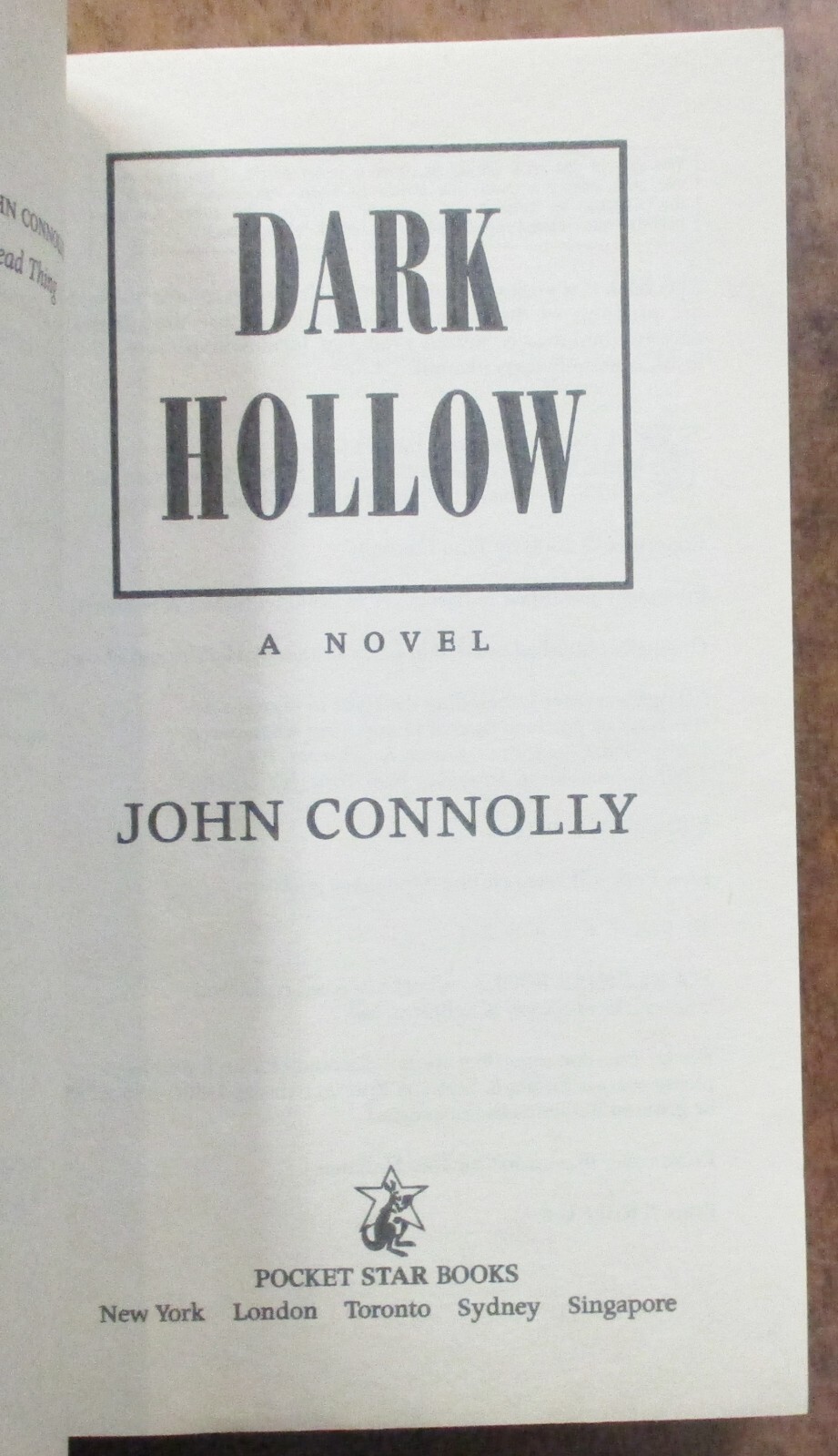 John Connolly “Dark Hollow” Paperback Book (2002) Series: Charlie Parker