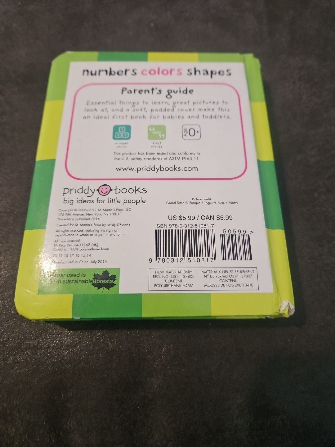 2011, “First 100 Padded: Numbers, Colors, Shapes” by Roger Priddy