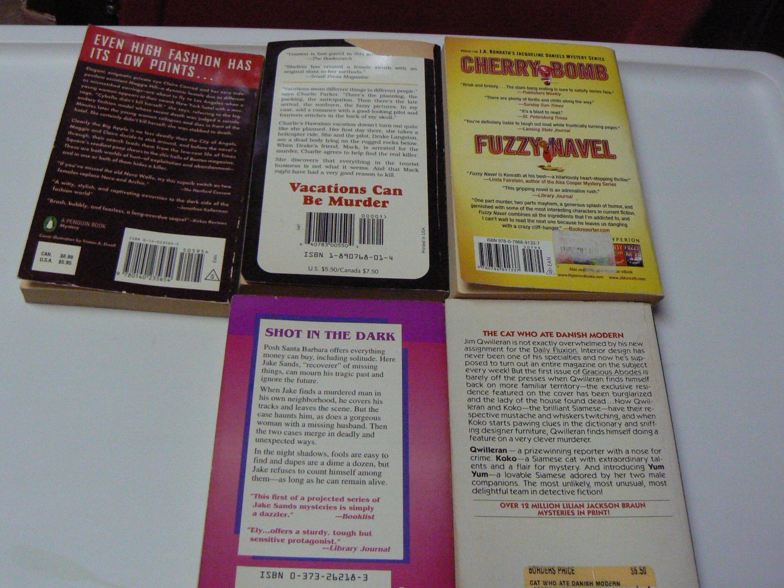 5 Mixed Mystery Murder PBs. Cherry Bomb, Night Shadows,Beauty Dies, free ship