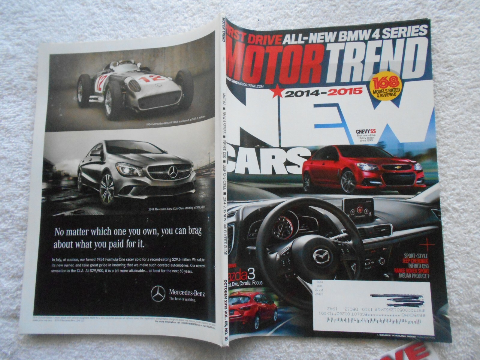 MOTOR TREND Magazine- OCT,2013-2014-2015 NEW CARS