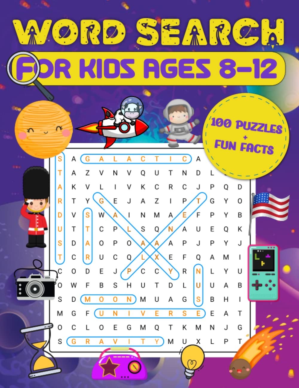 Word Search for Kids Ages 8-12 – 100 Word Find Puzzles with Fun Facts by Fiavla