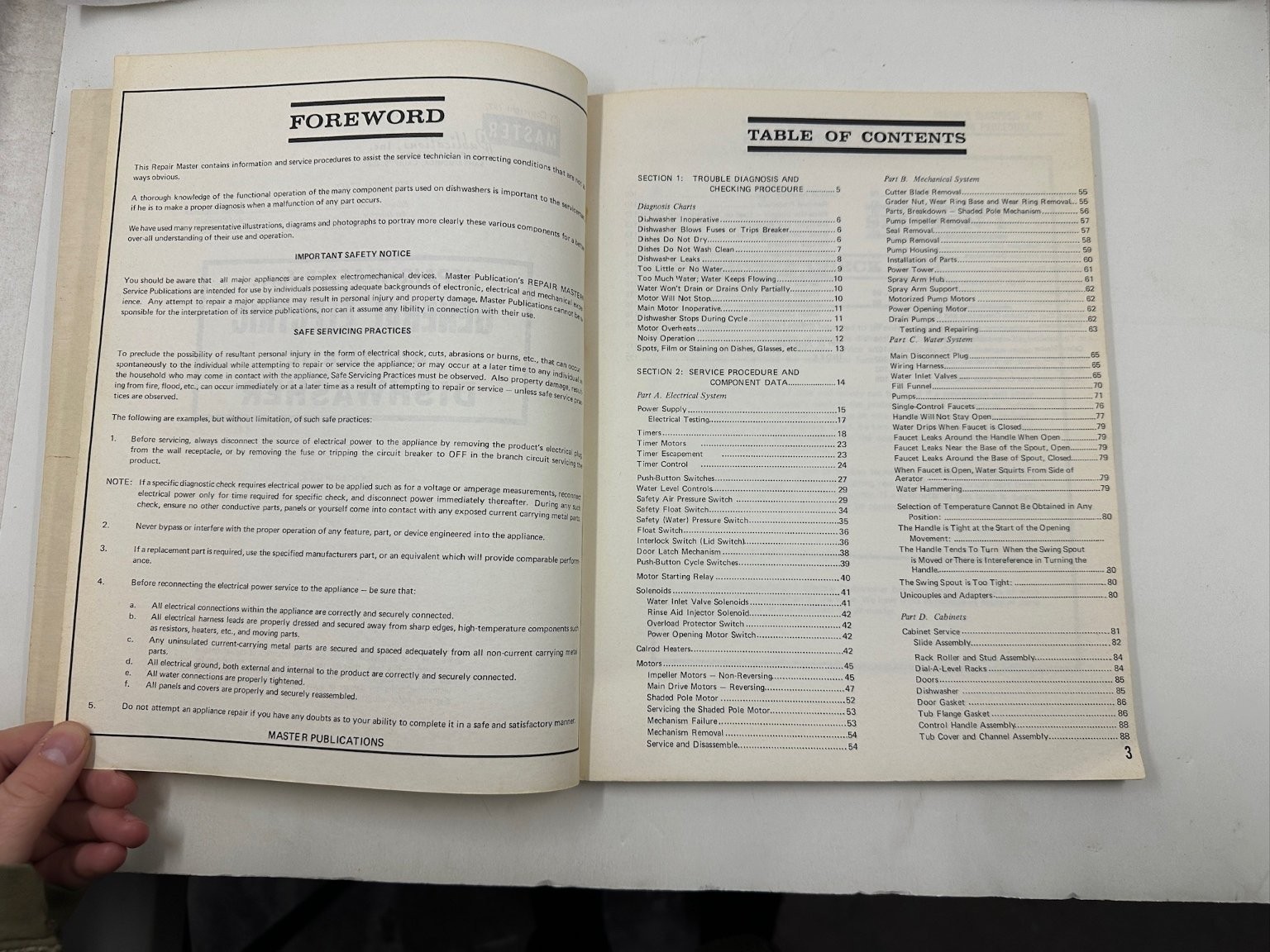 Repair-Master for General Electric Automatic Dishwasher 1977 Service Manual