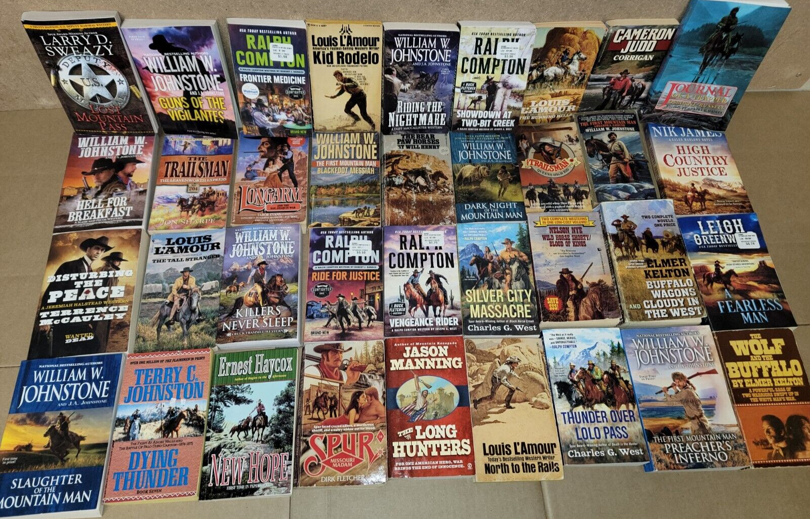 Lot of 20 Zane Grey Louis L’amour Western Paperback Fiction Books MIX UNSORTED