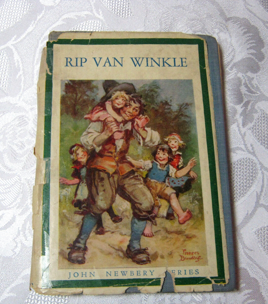 Rip Van Winkle 1927 book hard cover childrens Washington Irving Rare
