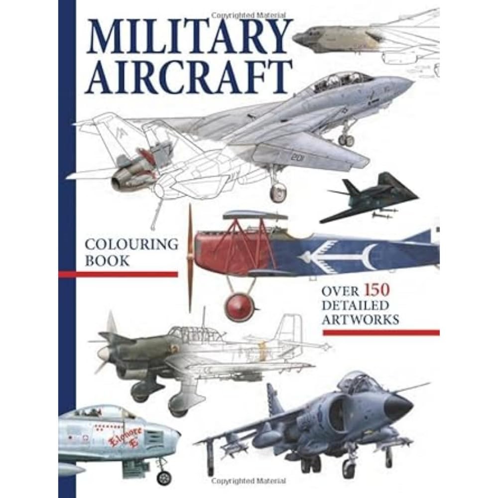 Military Aircraft Colouring Book – paperback Amber Books Ltd