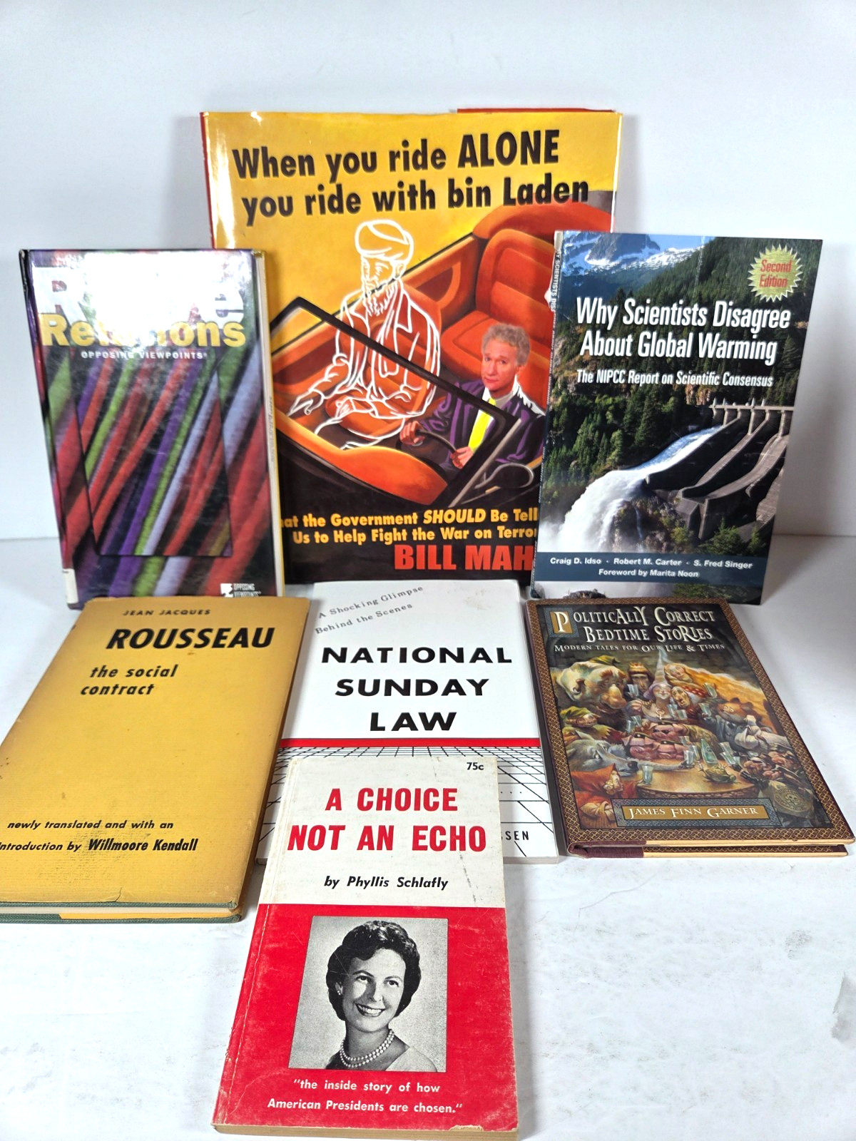 Lot of 7 Books Political Correct Satire Race Relations Climate Issues Sunday Law