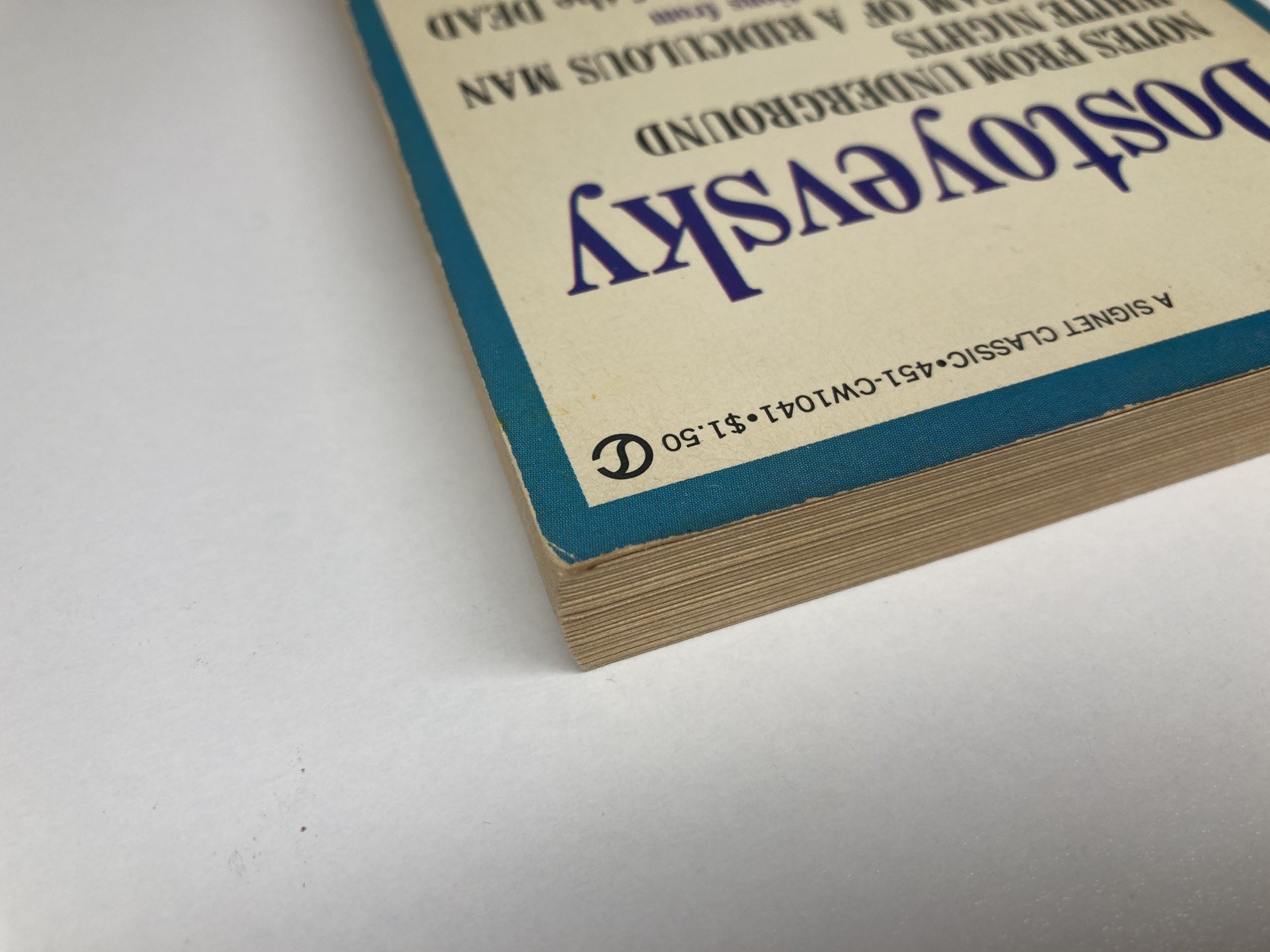Notes From Underground by Fyodor Dostoyevsky, 1961 Signet Classic Paperback