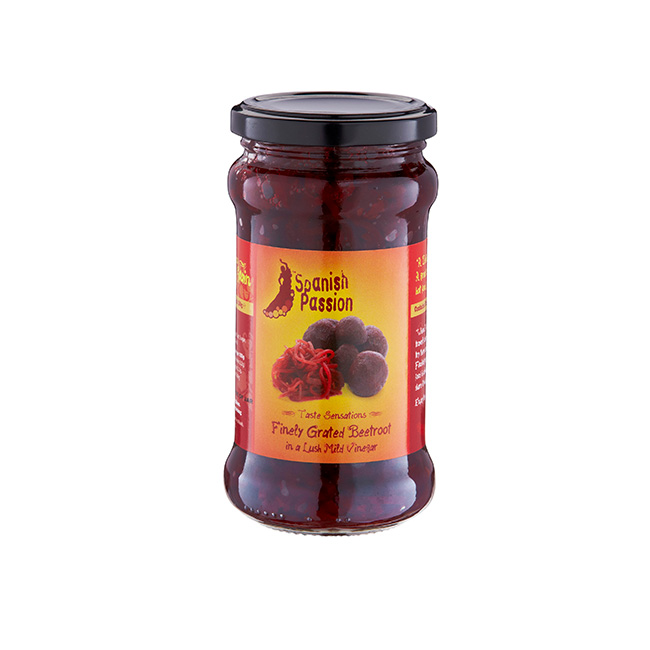 Grated Beetroot in Mild Vinegar (295g) Spanish Passion Foods & Wines
