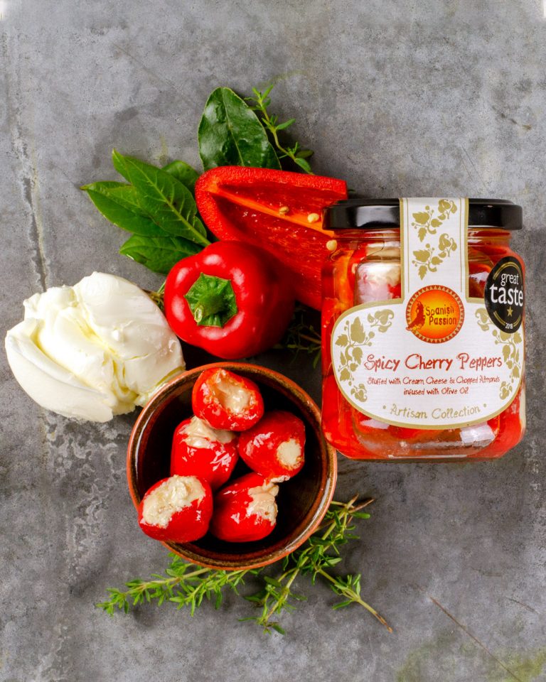 Spicy Cherry Peppers with Cream Cheese Spanish Passion Foods & Wines