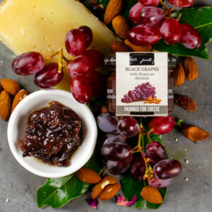 Just for Cheese Black Grapes and Almonds